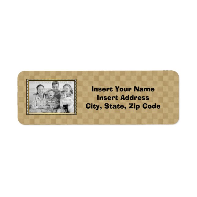 Etiqueta de dirección fotográfica de personalizado (Frente)