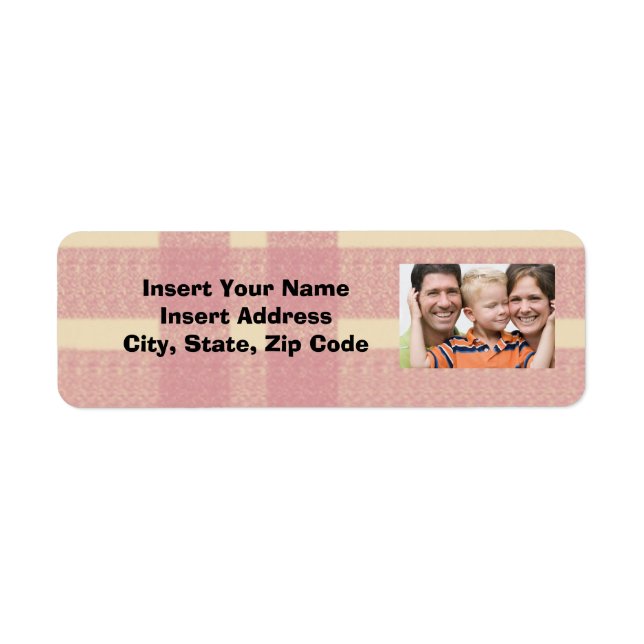 Etiqueta de dirección fotográfica de personalizado (Frente)
