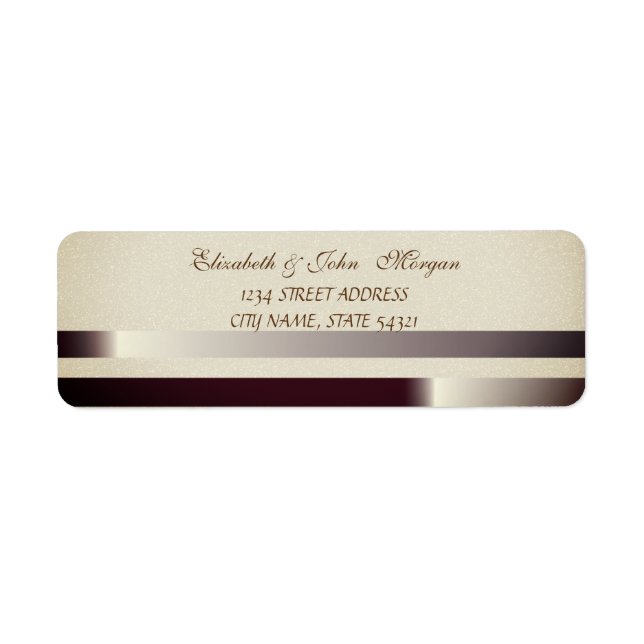 Etiqueta de Dirección Glamurosa Elegante Chic Bril (Frente)