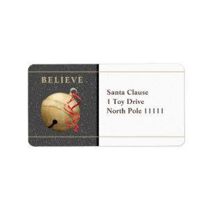 Etiqueta de dirección grande, Navidades JINGLE BEL