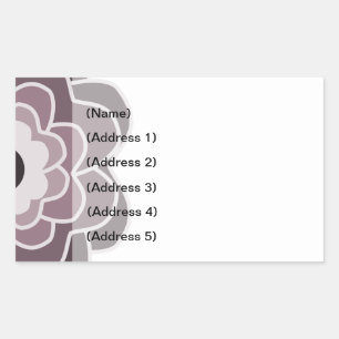 Etiqueta de dirección gris de Peony
