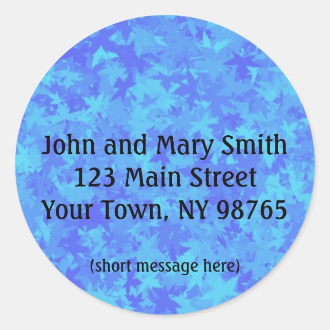 Etiqueta de dirección Hues of Blues (Anverso)