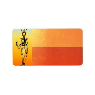 Etiqueta de dirección jeroglífica egipcia