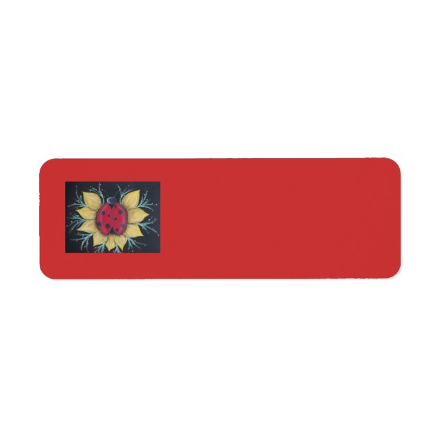 Etiqueta de dirección LadyBug (Frente)