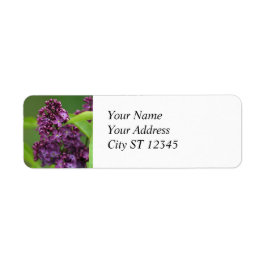 Etiqueta de dirección Lilac púrpura