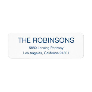 Etiqueta de dirección Minimalista moderna