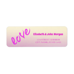 Etiqueta de dirección Modern Love