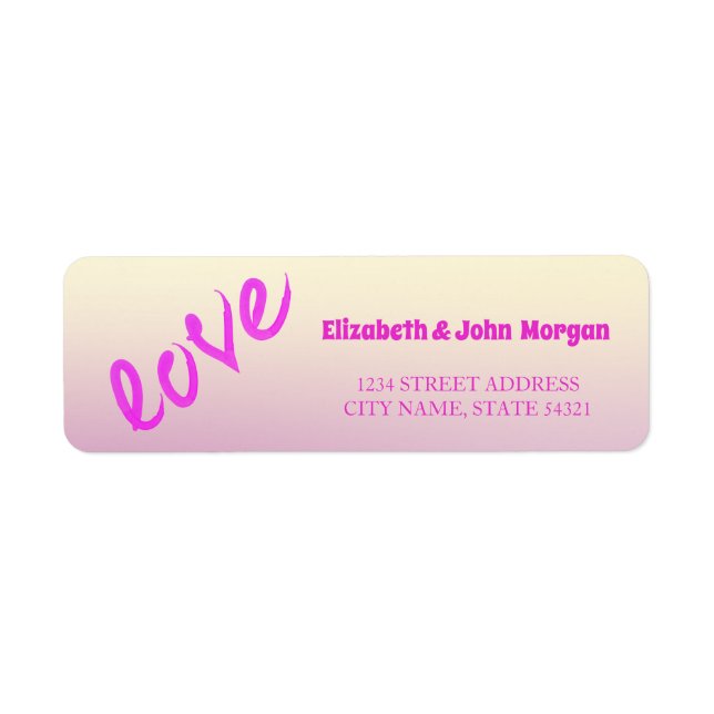 Etiqueta de dirección Modern Love (Frente)