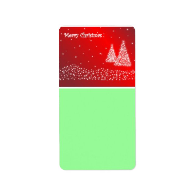 Etiqueta de dirección navideña de Merry (Frente)