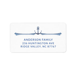 Etiqueta de dirección nueva de anclaje