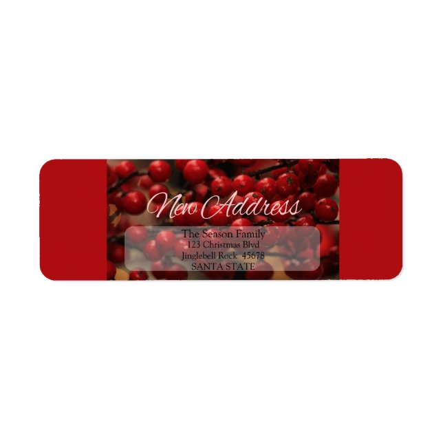 Etiqueta de dirección nueva de Red berries (Frente)
