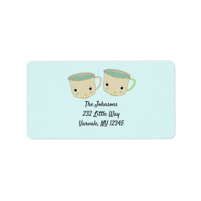 Etiqueta de dirección nueva del té de Matcha (Frente)