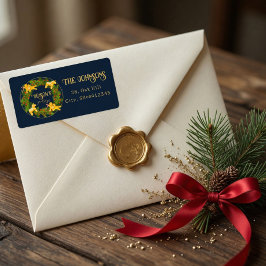 Etiqueta de dirección personalizada de Navidad con