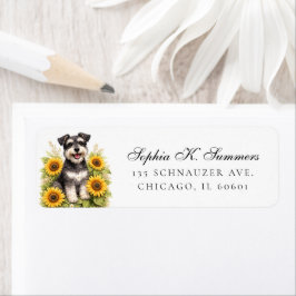Etiqueta de dirección personalizada de Schnauzer y