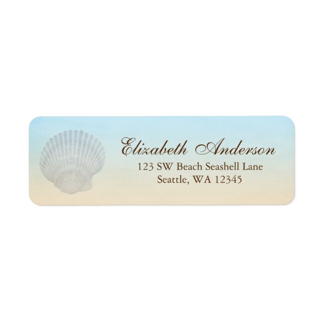 Etiqueta de dirección personalizada de Seashell Be (Frente)