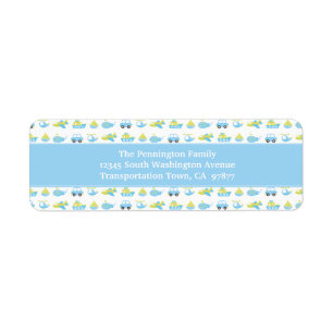 Etiqueta de dirección personalizada de tiempo de v