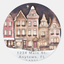 Etiqueta de dirección personalizada elegancia