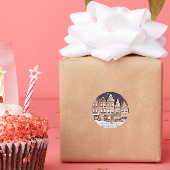 Etiqueta de dirección personalizada elegancia (Fiesta)