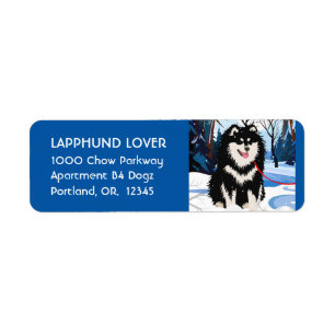 Etiqueta de dirección personalizada Lapphund SOBRE