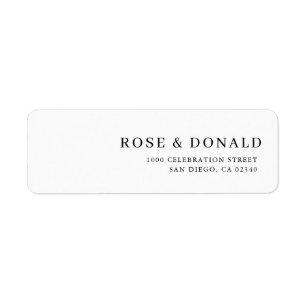 Etiqueta de dirección personalizada simple minimal