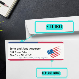 Etiqueta de dirección personalizada temática de ju