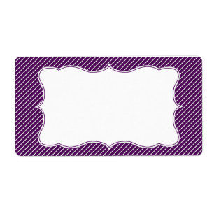 Etiqueta de dirección rayada con clase
