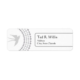 Etiqueta de dirección religiosa Silver Dove