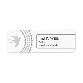 Etiqueta de dirección religiosa Silver Dove