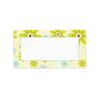 Etiqueta de dirección Retro Funky Floral
