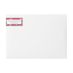 Etiqueta de dirección rosa de insinuación