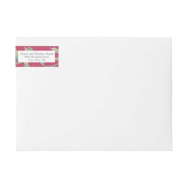 Etiqueta de dirección rosa de insinuación (Anverso)