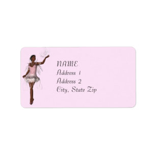 Etiqueta de dirección rosada de encargo de la