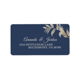 Etiqueta de dirección RSVP de Boho Wedn Dusty Blue