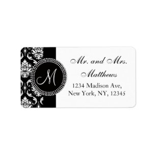 Etiqueta de dirección RSVP de la boda inicial de l