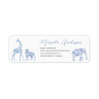 Etiqueta de dirección SafarReturn de toile elegant