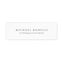 Etiqueta de dirección sencilla y elegante