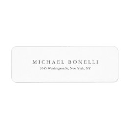 Etiqueta de dirección sencilla y elegante