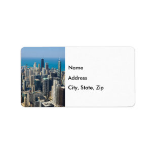 Etiqueta de dirección superior de Chicago