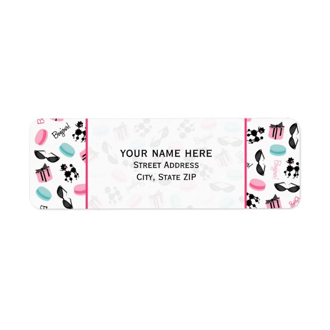 Etiqueta de dirección temática francesa (Frente)