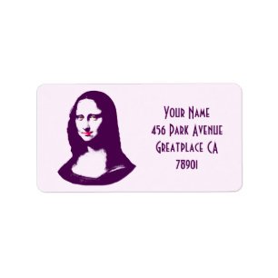 Etiqueta de dirección transparente de Mona Lisa