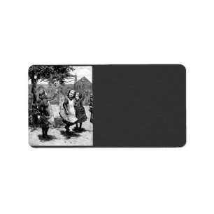 Etiqueta de dirección victoriana