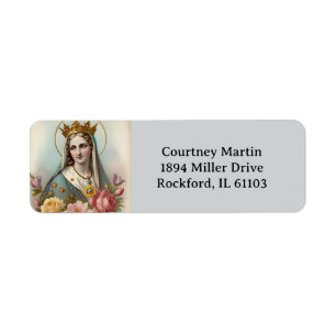 Etiqueta de dirección Virgin Mary
