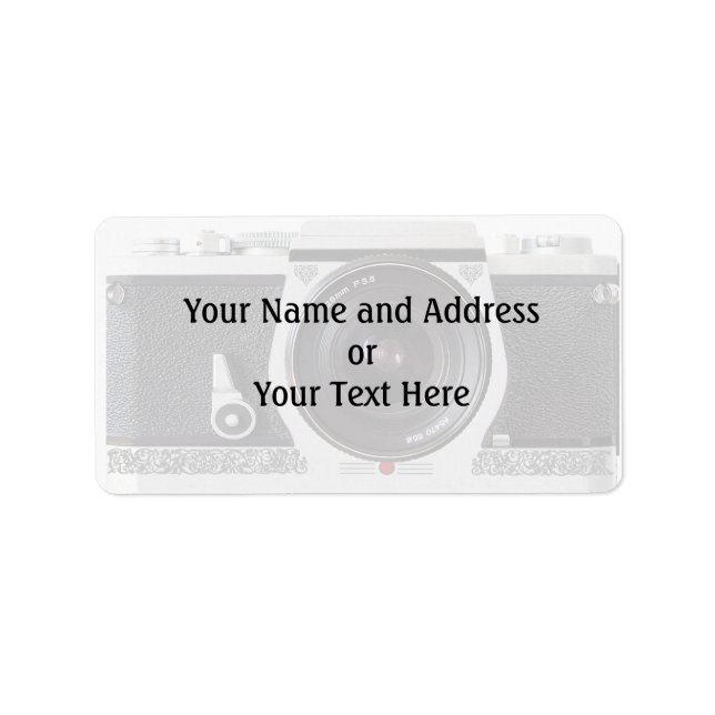 Etiqueta de dirección y nombre de efecto de cámara (Frente)