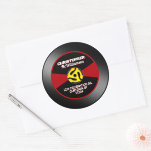 Etiqueta de disco de vinilo 45 personalizada indiv