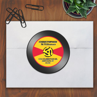 Etiqueta de disco de vinilo 45 personalizada indiv