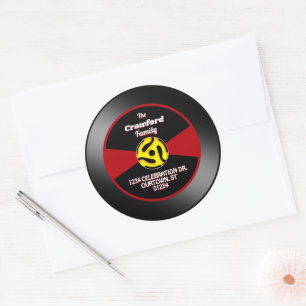 Etiqueta de disco de vinilo de 45 RPM Dirección fa