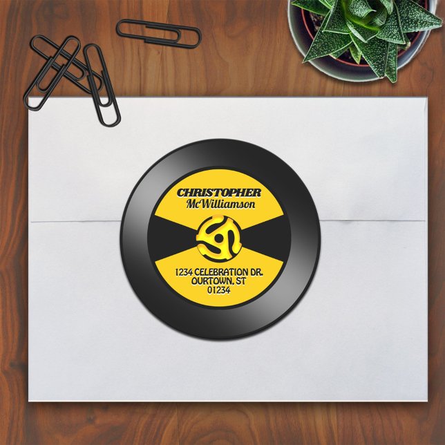 Etiqueta de disco de vinilo de 45 RPM personalizad (Subido por el creador)