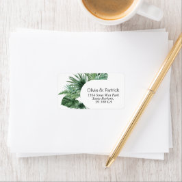 Etiqueta de diseño boho acuarela de jungla