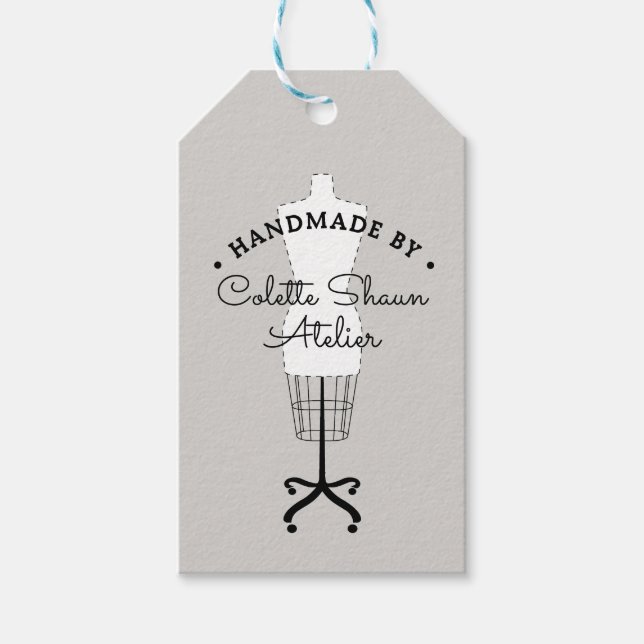 Etiqueta de diseño de moda de costado de Dressmake (Anverso)