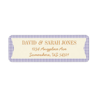 Etiqueta de diseño de trama de chapas de Gingham